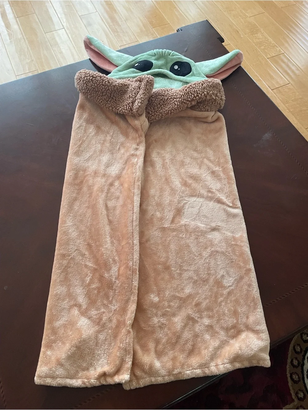 Disney The Big One, Kids’ Plush Hooded Baby Yoda Bath Towel, Sz OS